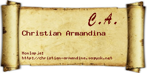 Christian Armandina névjegykártya